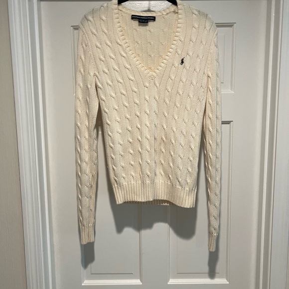 Ralph Lauren Sweaters - Ralph Lauren V-Neck Sweater in Cream